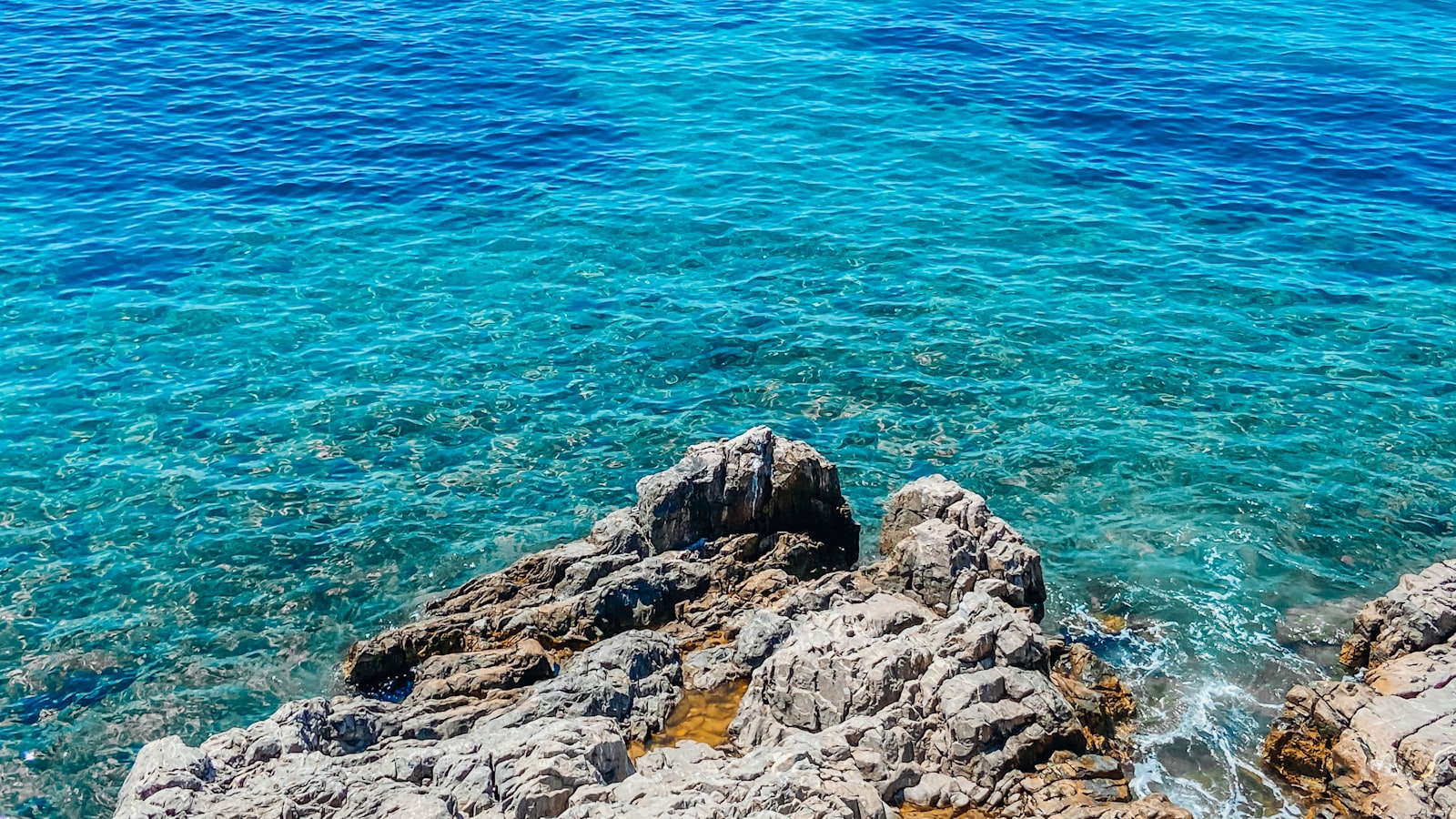 Bodrum coastline with blue Aegean Sea