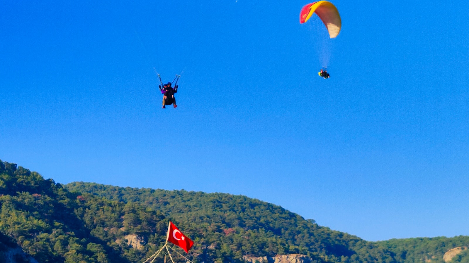 Paragliding over Oludeniz beach