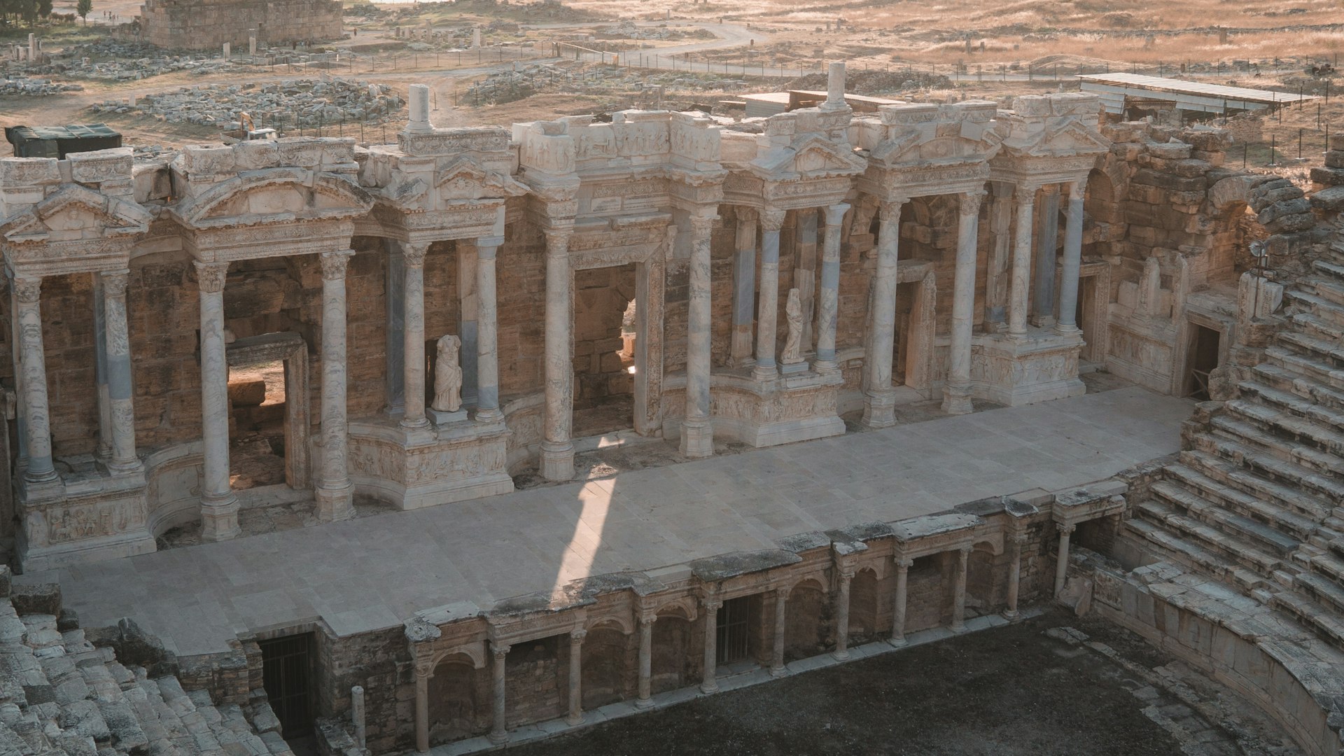 Hierapolis Ancient City: Ruins Above the Travertines of Pamukkale